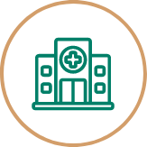 Image, icon of a hospital building.